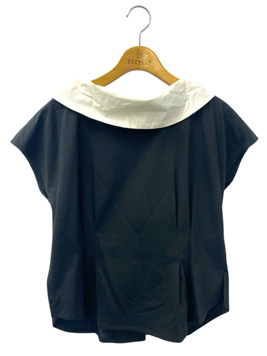 エムズグレイシー 015331 Tシャツ カットソー 38 ブラック バックボタン ウエストタック ITMU71SZMVVC