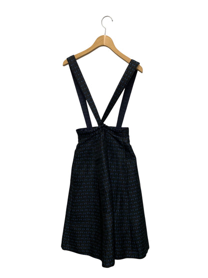 エムズグレイシー 017109 スカート 36 ブラック サスペンダー付き リボンモチーフ フレア ITMPUGPU84GO 【SALE】