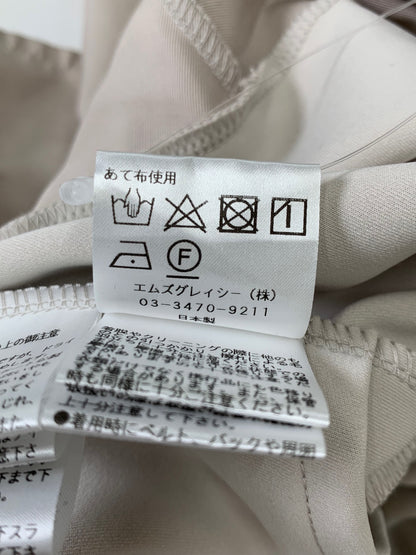 エムズグレイシー 315517 パーカー 38 グレージュ フード 刺繍 ロゴ リボン ITLW0H4DWN88