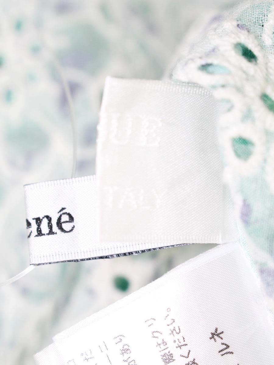 ルネ 6221330 シャツ 36 グリーン TISSUE パールビジューボタン ITR5VBSDZUX4