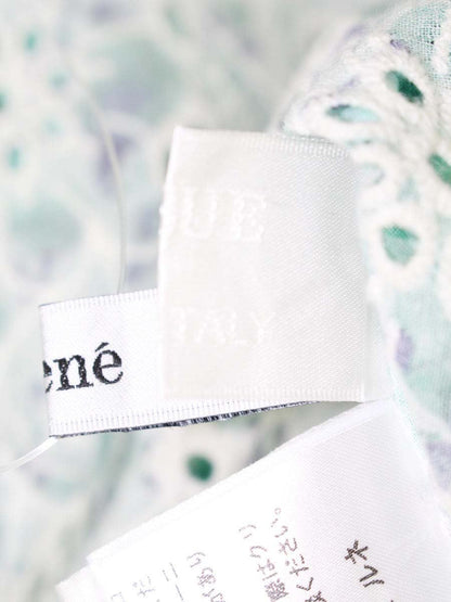 ルネ 6221330 シャツ 36 グリーン TISSUE パールビジューボタン ITR5VBSDZUX4