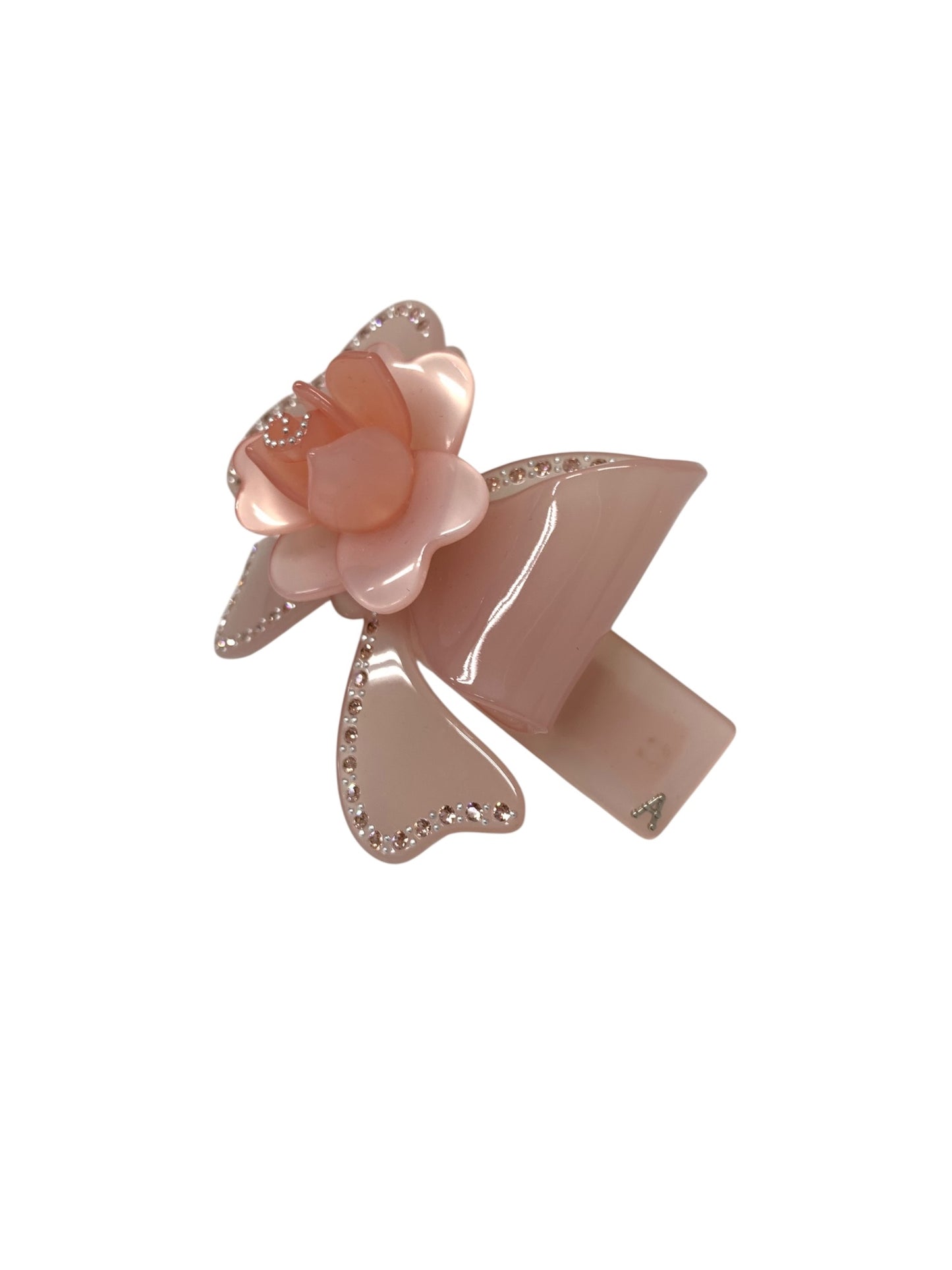 アレクサンドルドゥパリ バレッタ ピンク フラワーモチーフ ラインストーン ITQ6S8VH7FOU