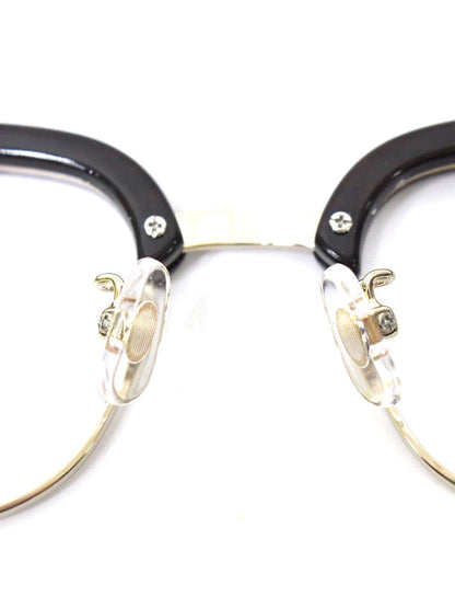 銘品晴夫作 ME-300 メガネ ブラウン セルフレーム ハーフリム ウェリントン ITG9W6W8SSIF