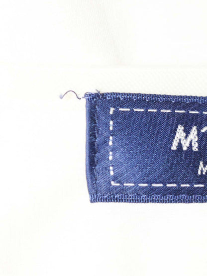 エムズグレイシー 115502 Tシャツ カットソー 40 ホワイト シフォン袖 切替 カメリアリボンモチーフ ITCMXFRRJ7VV