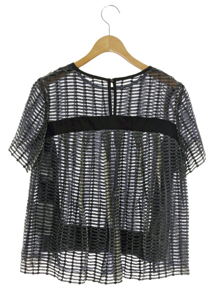 アドーア 531-110328 ブラウス 38 ネイビー シースルー IT5LQE6YY301 【SALE】