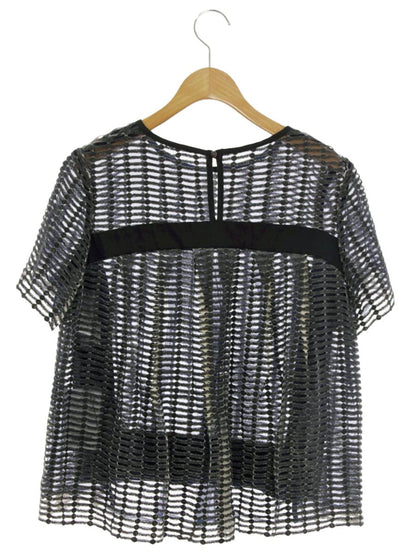 アドーア 531-110328 ブラウス 38 ネイビー シースルー IT5LQE6YY301 【SALE】