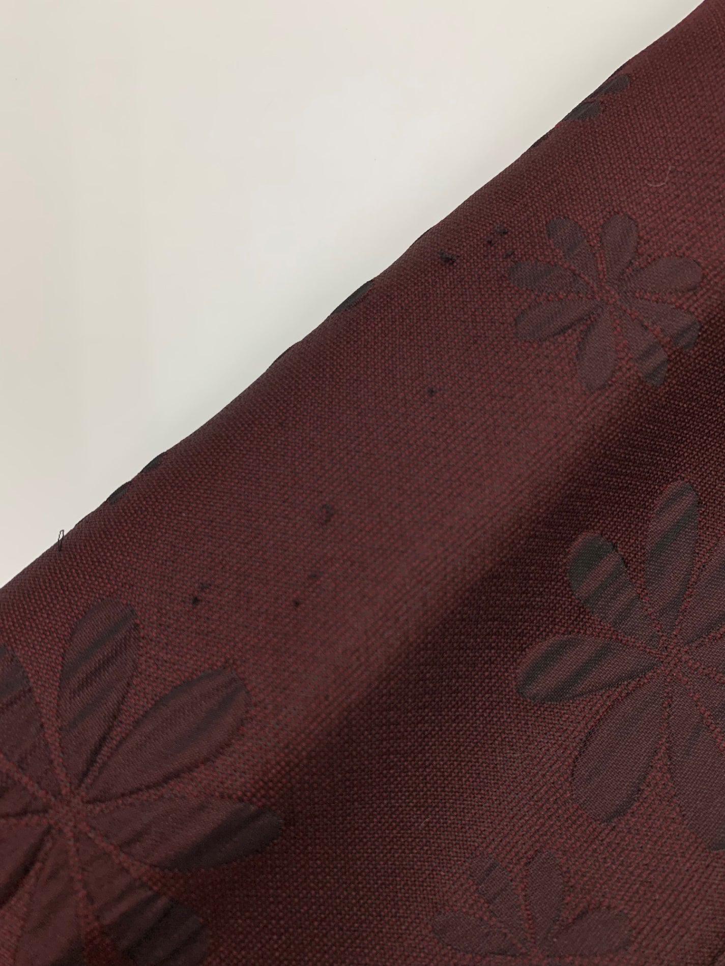 エムズグレイシー 229501 コート 38 ワインレッド 衿付き フラワーモチーフ ITCS3N4H9B0G