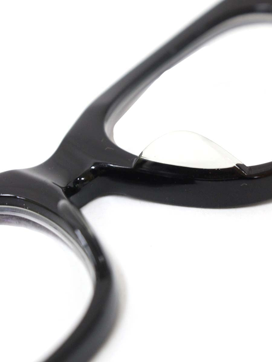 白山眼鏡店 HANK 1975 メガネ ブラック セルフレーム フルリム ウェリントン ITEW26WVYEDL