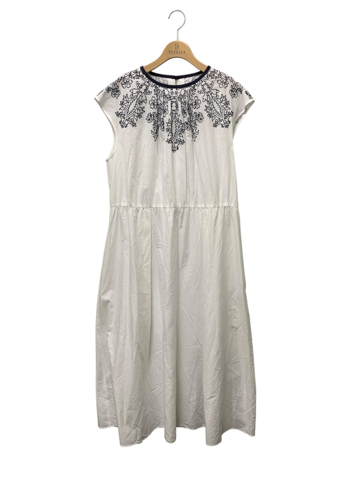 ブールジュ 刺繍フレンチスリーブワンピース 1504062 13+ ホワイト 25SS レリアン ITOJVWWCLJZ3