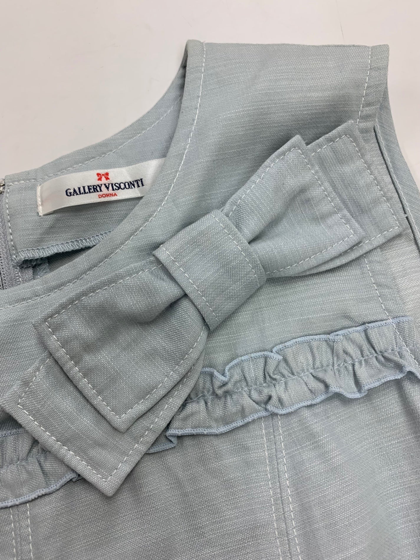 ギャラリービスコンティ 1268711 ワンピース 2 ブルー フラワージップ フリル IT5MXGFOFHU0