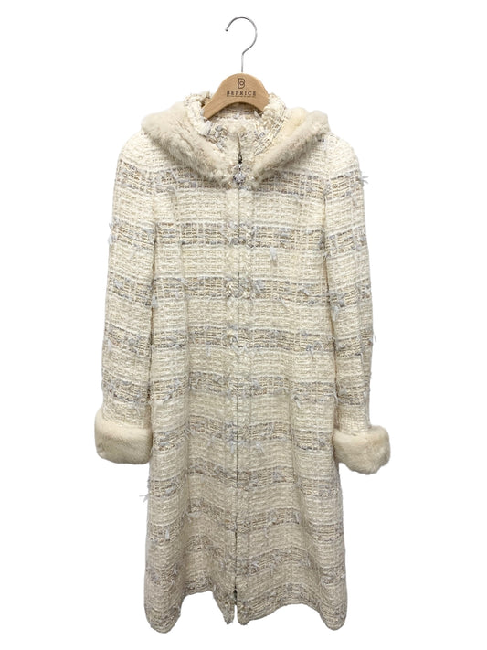 ルネ 6038090 コート 34 アイボリー コペンハーゲンミンクファー ツィード マリアケント ITGAF71302CW 【SALE】