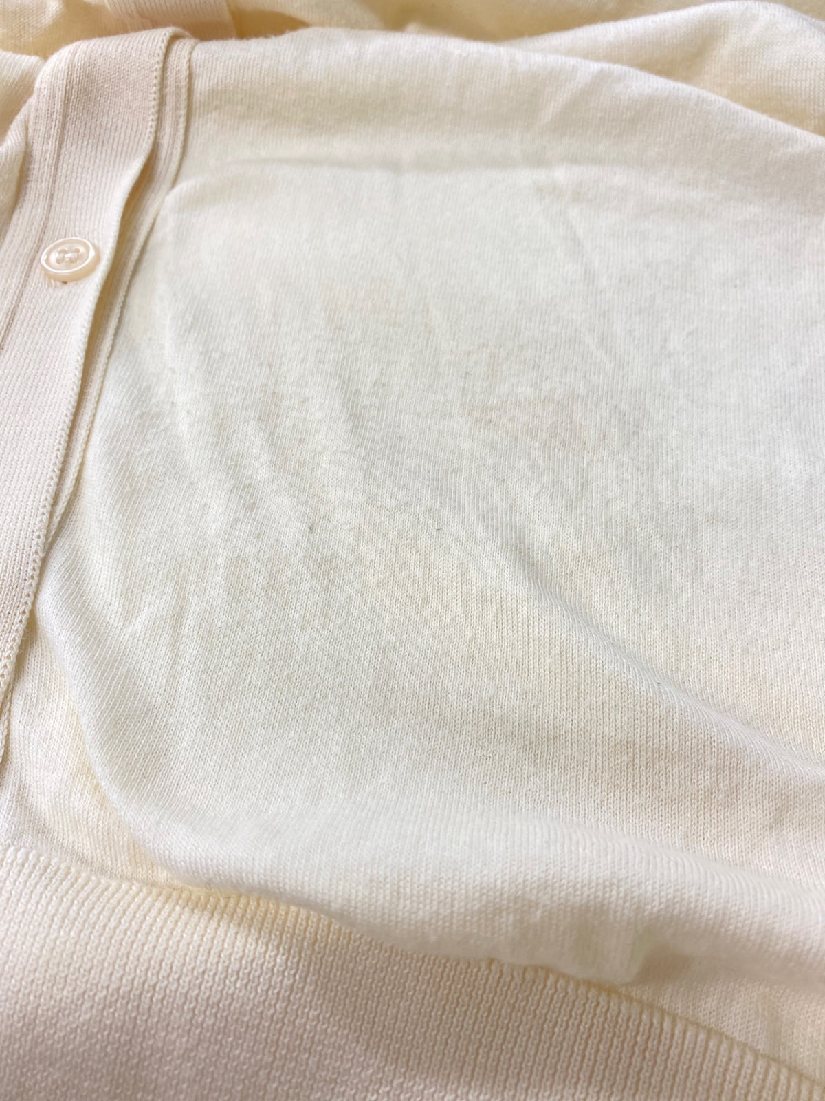ジョンスメドレー カーディガン M アイボリー Vネック コットン MADE IN ENGLAND ITWJUVZ681ZS