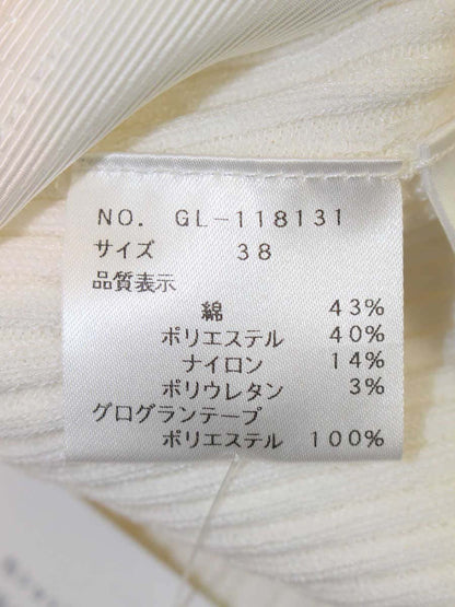 エムズグレイシー 118131 ニット 38 ホワイト リボン IT7X8VNJBRZK