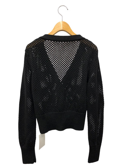 フォクシーブティック Cardigan Ellis 44408 カーディガン 40 ブラック アイレット柄 IT5GR5TQ0CVC