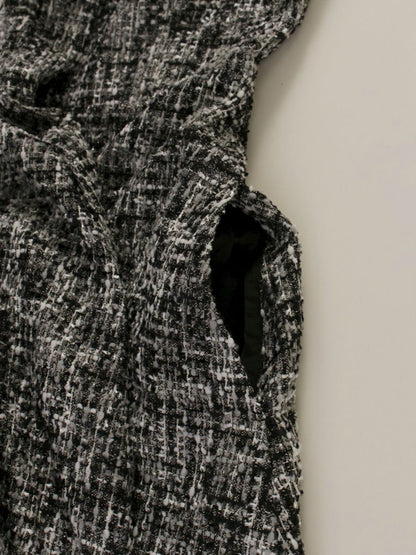 トッカ BRULEE ドレス OPTOYW0340 ワンピース 2 ブラック ツイード ITHFSO6EMPSS