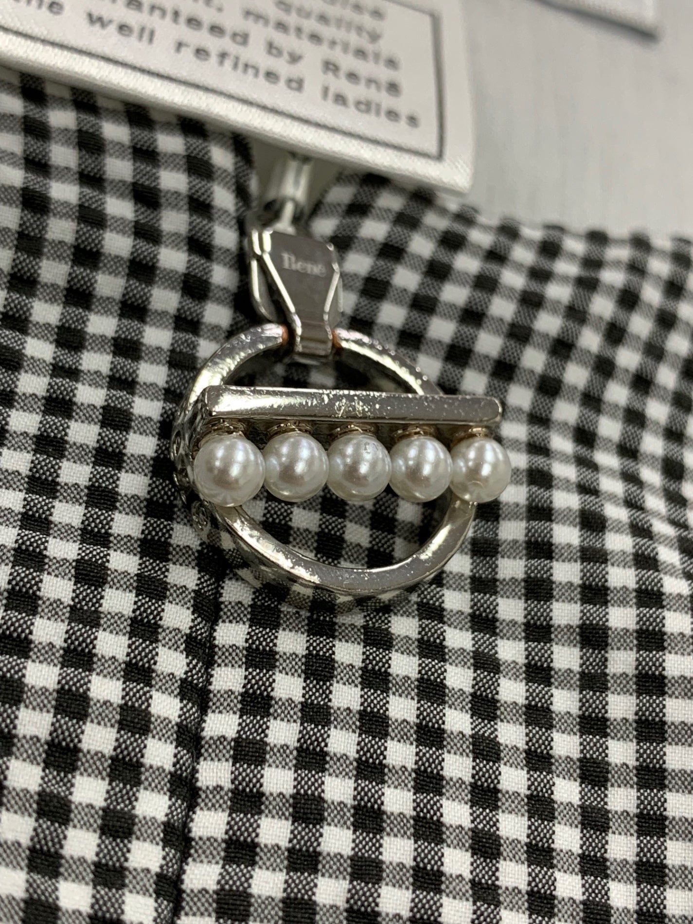 ルネ 6026680 ワンピース 38 ブラック ギンガムチェック フロントジップ IT8Q6UVSV2MO