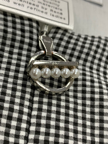 ルネ 6026680 ワンピース 38 ブラック ギンガムチェック フロントジップ IT8Q6UVSV2MO