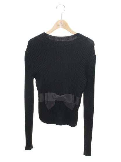 エムズグレイシー 118622 ニット 38 ブラック ウール リボン ITMWUDDIEGM8