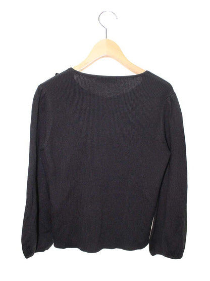 ギャラリービスコンティ 1322864 カーディガン 3 ブラック リボン ITYF9JCHL2MO