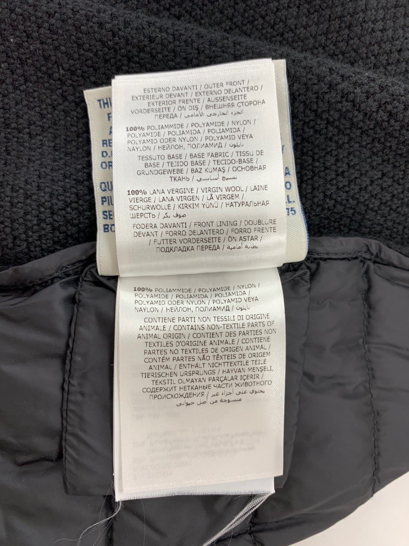 モンクレール MAGLIONE TRICOT ALLA COREANA C20930474800 98125 ジャケット M ブラック ニット切替ダウン ITHMUPVI2M28