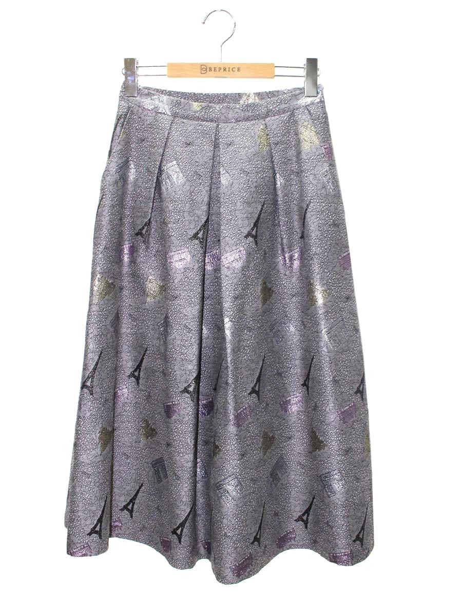 グレースクラス パリジャガードAラインスカート 0223121009 36 グレー ITGQD0GFOAQK