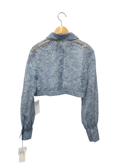 アディアム Flower Garden Blouse 45235 シャツ 0 サックス フラワーガーデンブラウス 刺繍 エンブロイダリー シアー ITQH5RSXYLFI 【SALE】