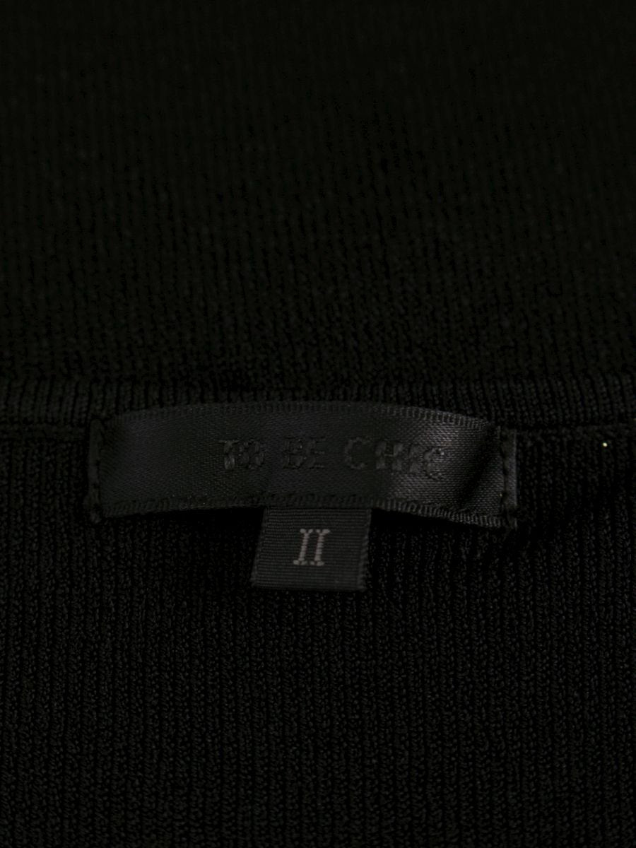 トゥービーシック W5F09-348-09 カーディガン 2 ブラック フラワーモチーフ ビジュー IT0UMXWCX0RK