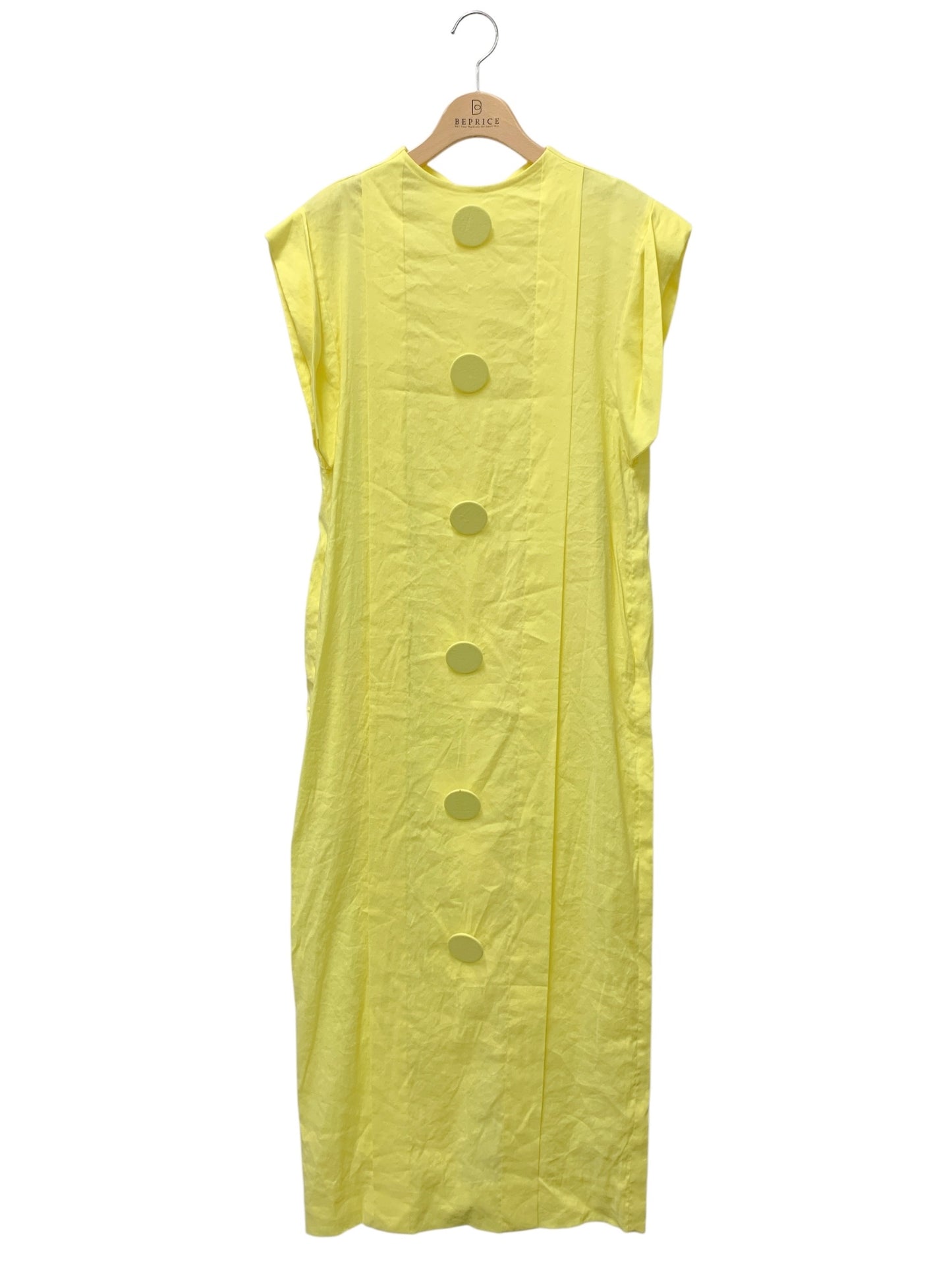 ナディア classic gown dress N0670 ワンピース F イエロー リネン混 23SS ITPBH87ZJDWU