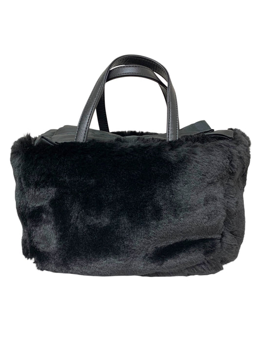 エムズグレイシー 674527 ハンドバッグ ブラック フェイクファー バッグインバッグ リボン ITVMIWYK4SHG