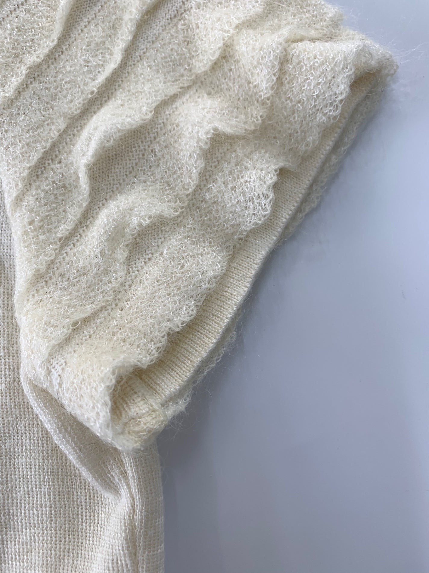 エリザ 28520021 ニット 2 アイボリー ウール混 Vネック ティアード ITJ60HNM01JW