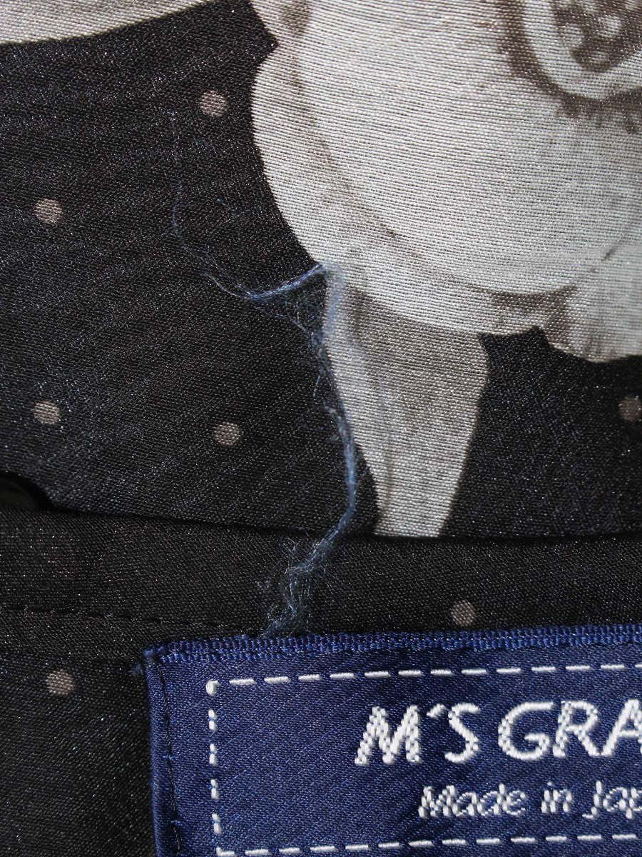 エムズグレイシー 410304 カットソー 40 ブラック カメリア フラワー  