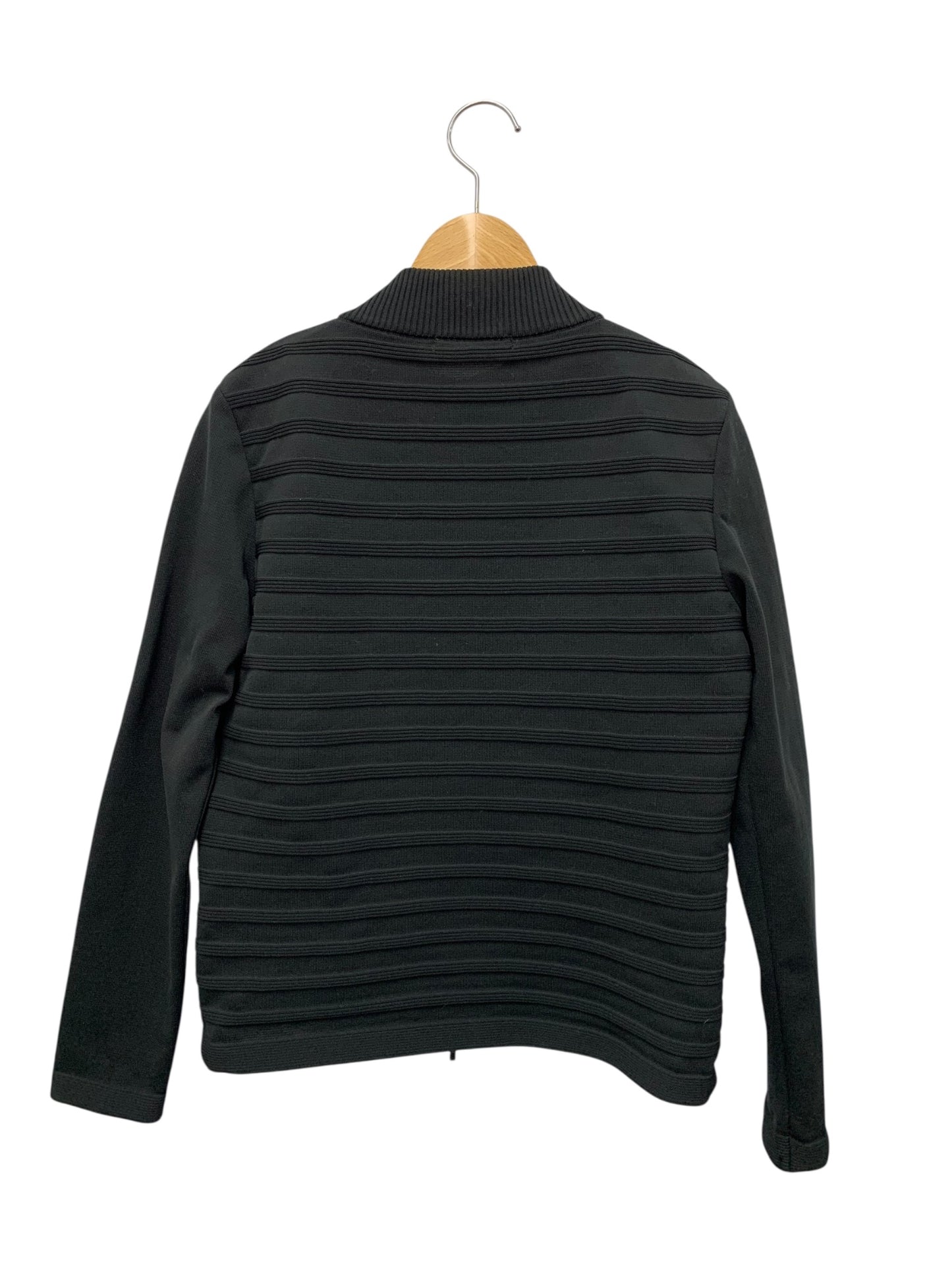 ルネ 6012520 カーディガン 38 ブラック ロゴジライン ダブルジップ ITAKDGMLA56G