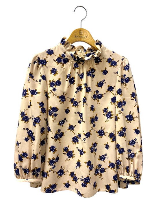 エムズグレイシー 110507 トップス 38 ベージュ 花 フリル ITF0WMRVYZWK