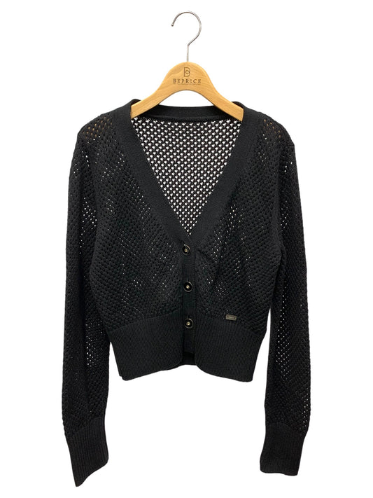 フォクシーブティック Cardigan Ellis 44408 カーディガン 40 ブラック アイレット柄 IT5GR5TQ0CVC