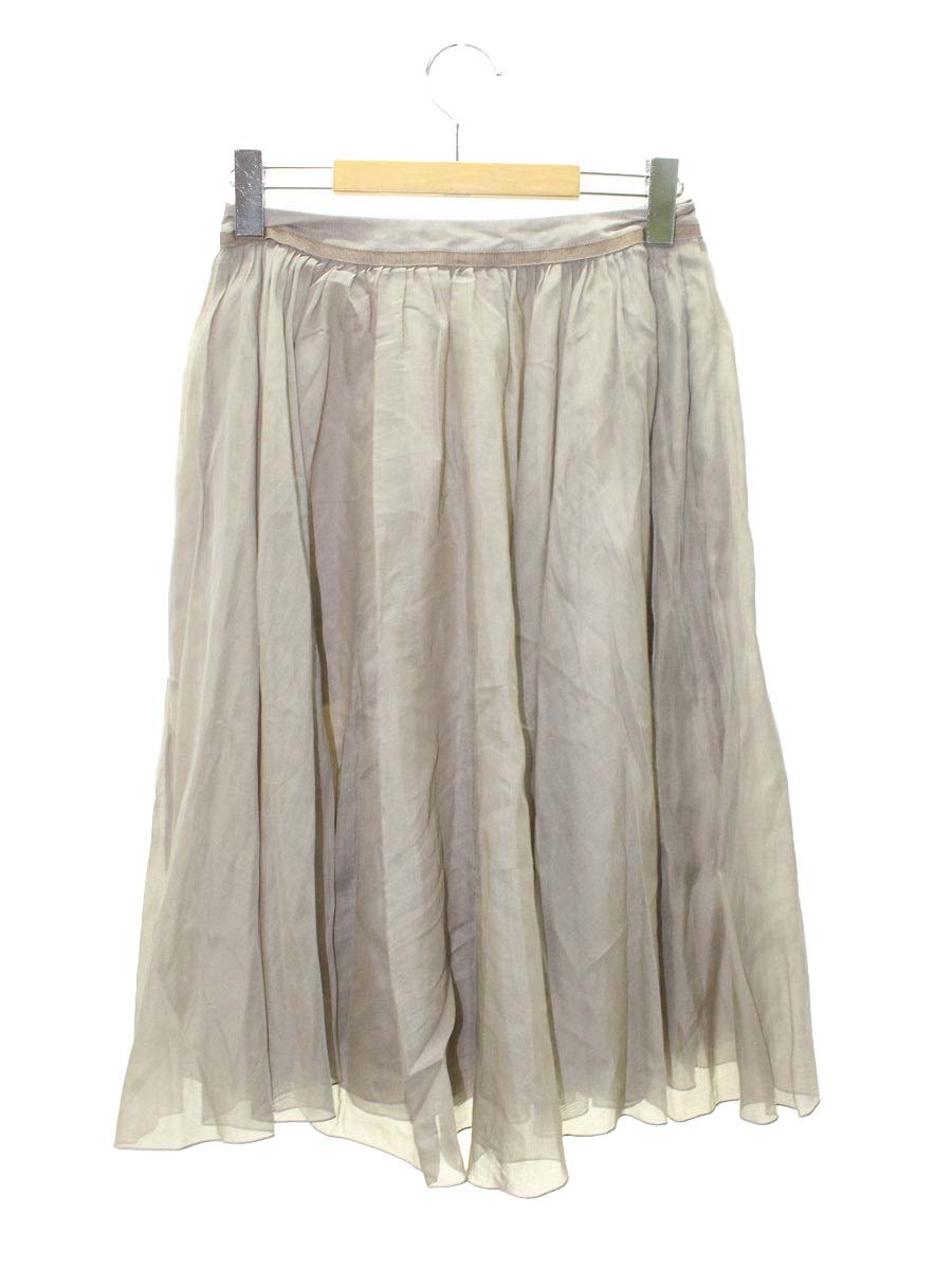 フォクシーブティック シアーサーキュラー 35968 スカート 38 ベージュ シルク混 ITR77RKAR6KK