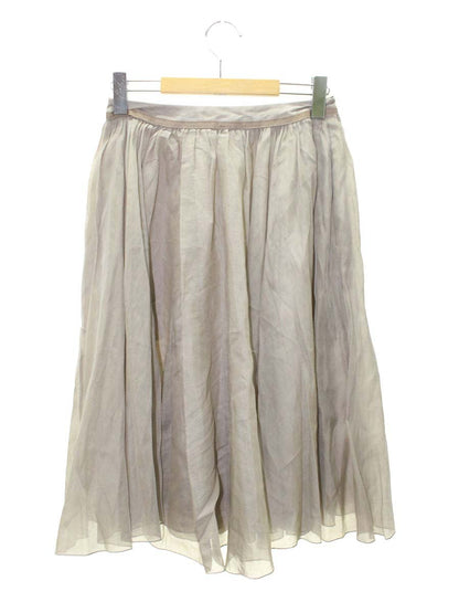 フォクシーブティック シアーサーキュラー 35968 スカート 38 ベージュ シルク混 ITR77RKAR6KK