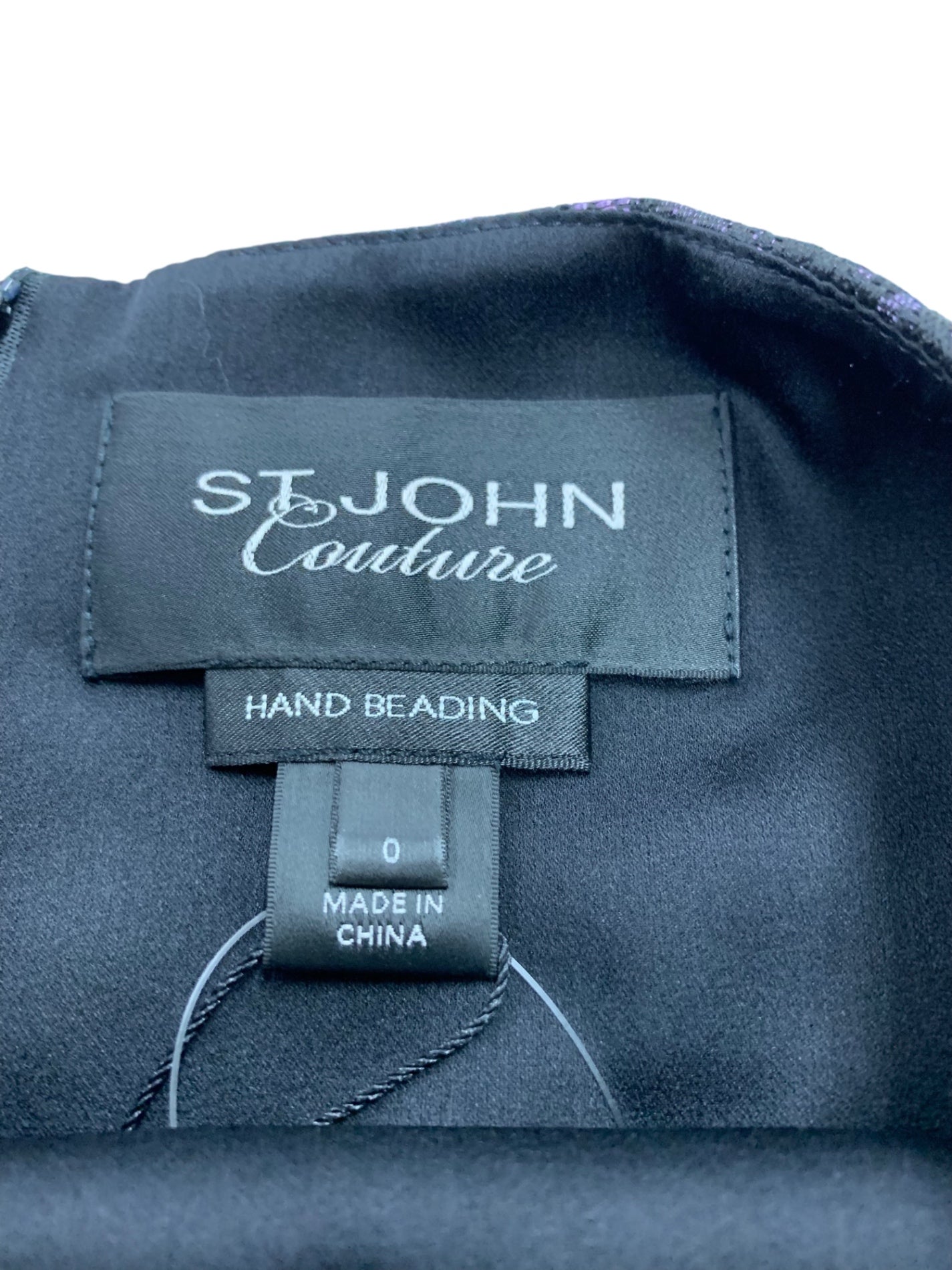 セントジョン K15RVV21 ワンピース 0 ブラック フラワー ビジュー ジャガード ドレス IT24C1MHABBE