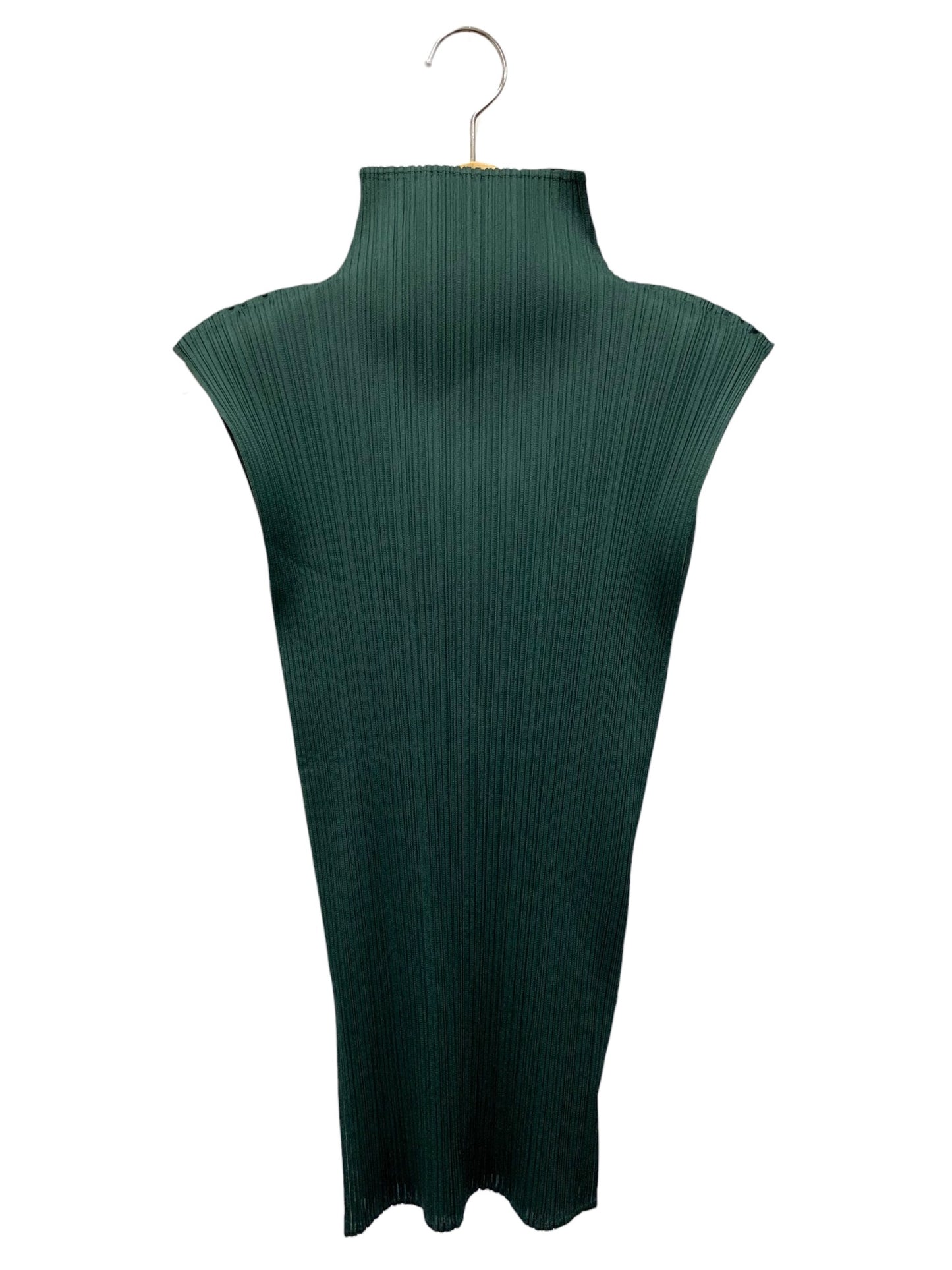 プリーツプリーズイッセイミヤケ PP72-JK603 カットソー 3 グリーン ボトルネック サイドスリット ITXWPYWF94QM