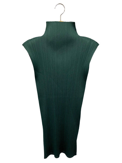 プリーツプリーズイッセイミヤケ PP72-JK603 カットソー 3 グリーン ボトルネック サイドスリット ITXWPYWF94QM