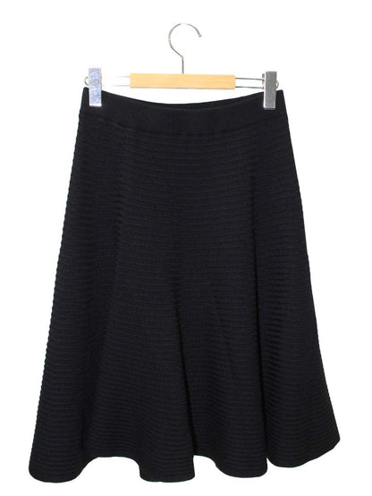 トゥービーシック W5S10-451-09 スカート 40 ブラック ボーダー フレア ITVKD6BF3HDK 【SALE】