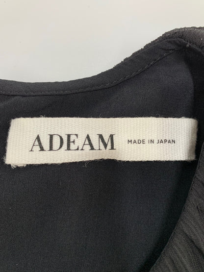 アディアム Sleeveless Plisse Dress 41808 ワンピース 0 ブラック フリル IT510QJ3VEZ5