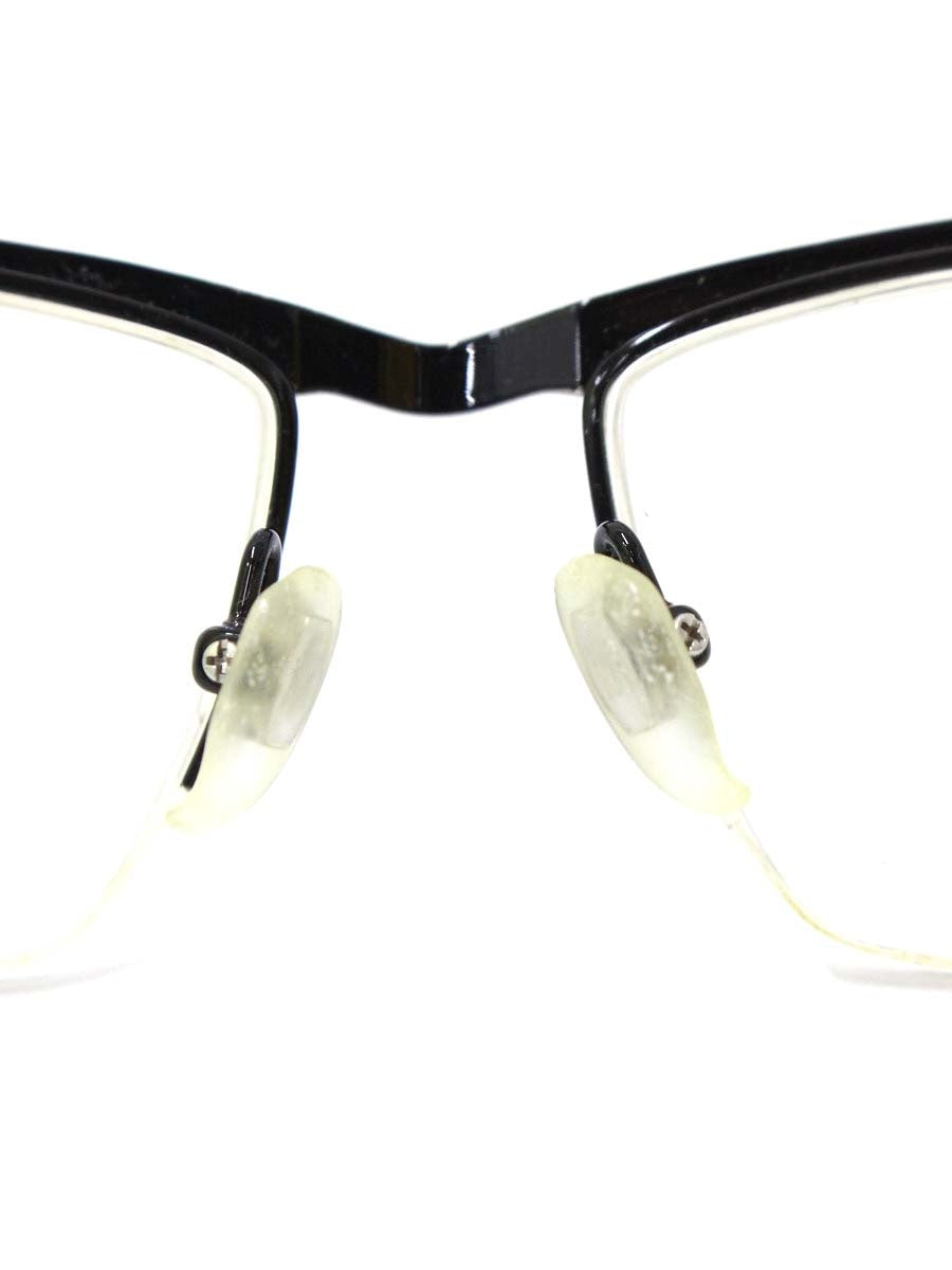 マサキマツシマ MF-1243 メガネ ブラック メタルフレーム ハーフリム（ナイロール）スクエア ITQSTDU04EDG