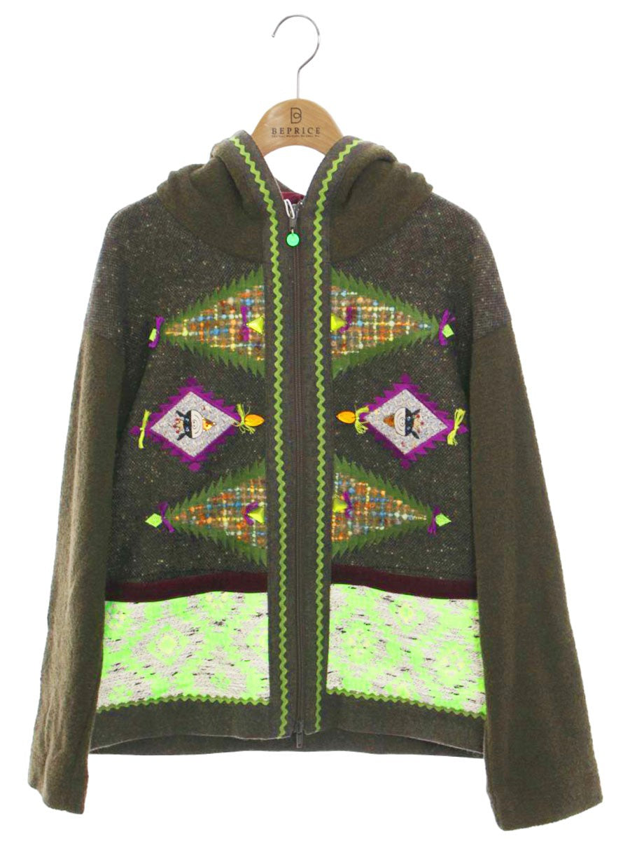 アルベロベロ 731890 パーカー F グリーン ジップアップ ぶたさんモチーフ ITK7CCIFYHJ0