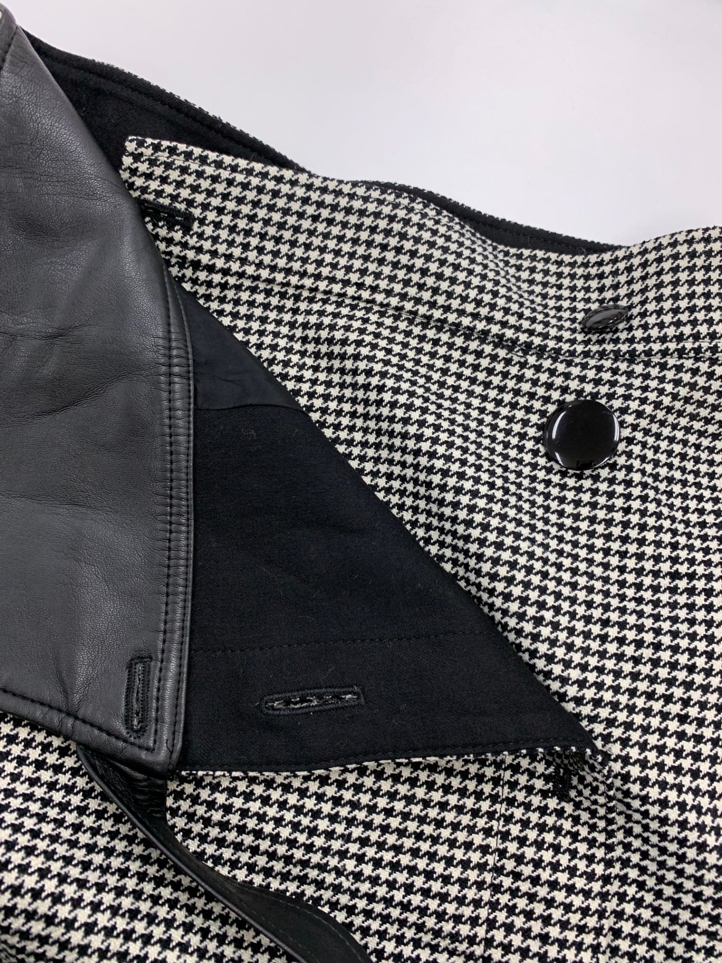 エムズグレイシー Asymmetry Skirt 917709 スカート 38 ブラック 千鳥柄 フロントボタン ITDQPVFD6REG