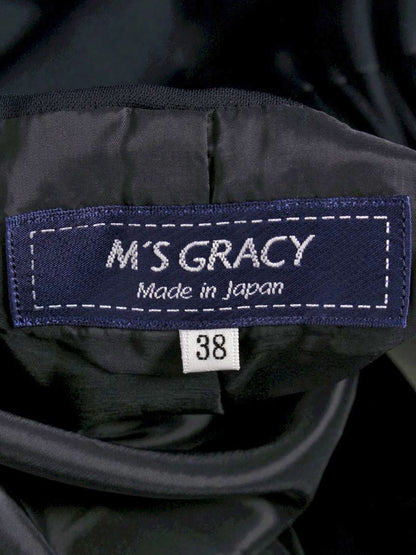 エムズグレイシー 816102 パンツ 38 ネイビー ワイド ガウチョ ITGAESE7266O 【SALE】