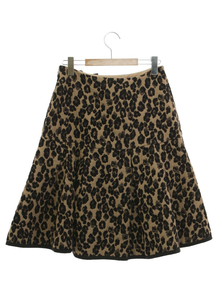 エムズグレイシー アニマルジャガードスカート 217529 40 ブラウン レオパード ITSXDUKOHJOG