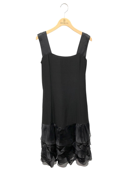 フォクシーブティック Dress 38540 ワンピース 38 ブラック シルク オーガンジーフリル IT49EXJ90Y8P