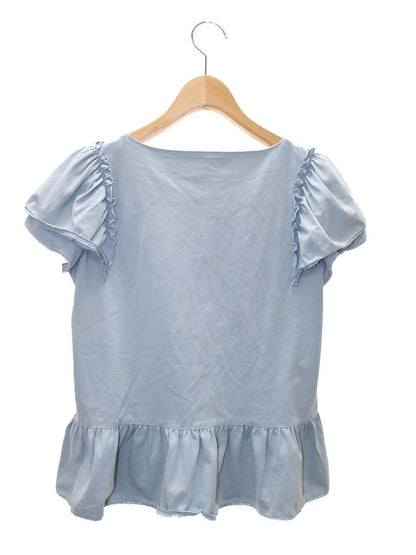 エムズグレイシー ティアードリラックス 115318 カットソー 38 ブルー フリル ITFC44VPTWUA