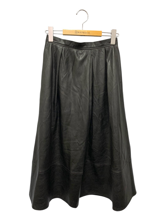 セルフォード CWFS194025 スカート 36 ブラック フェイクレザー フレア IT0MQT4LLI2M 【SALE】