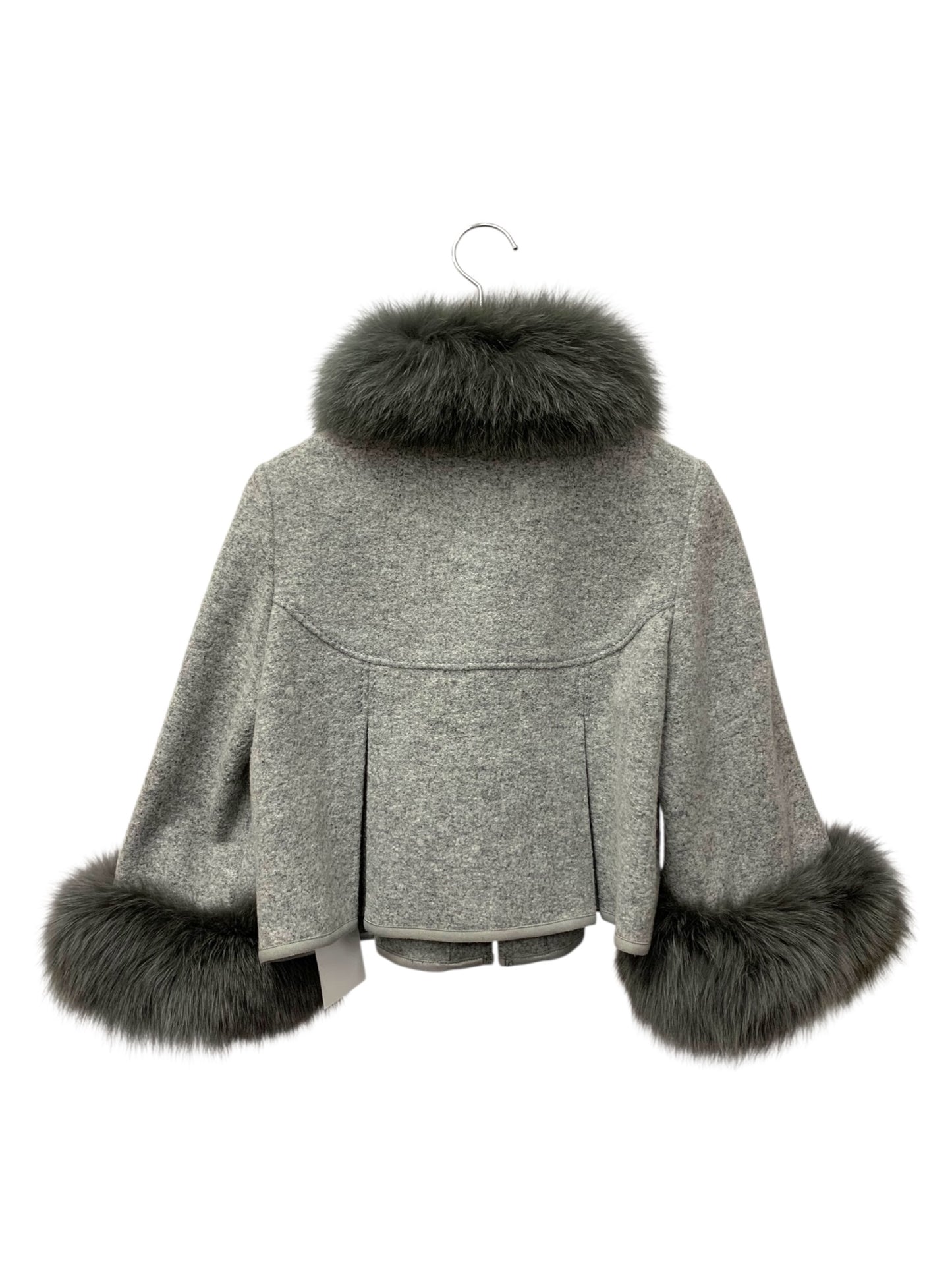 トゥービーシック ZKA23-953-07 コート グレー ショート フォックス レッキスラビット ファー 2way IT24TM55C0XN